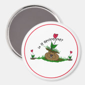 Groundhow-Frühling Magnet (Vorderseite/Rückseite)