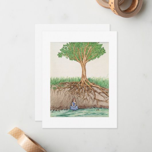 Grounding Meditation Mitteilungskarte (Vorderseite/Rückseite Beispiel)