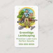 Groundskeeping Lawn Care Landscaping Professional Visitenkarte (Vorderseite)