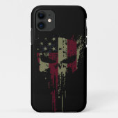 Grounge America Skull Case-Mate iPhone Case (Rückseite)