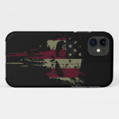 Grounge America Skull Case-Mate iPhone Case (Rückseite (Horizontal))