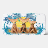 Group Blue Palm Tree Graphic Case-Mate iPhone Hülle (Rückseite (Horizontal))
