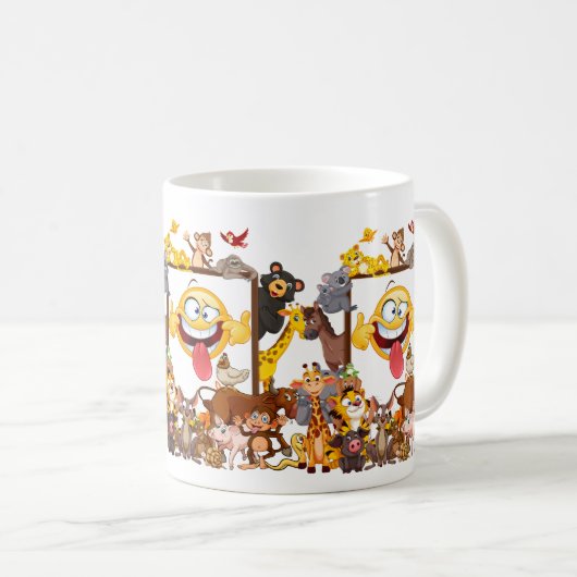  Group Cartoon Animals fun Kaffeetasse (VorderseiteRechts)