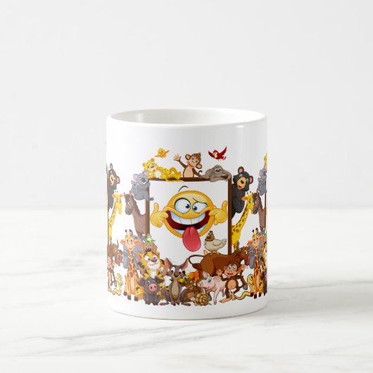  Group Cartoon Animals fun Kaffeetasse (Mittel)