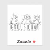Group Chat Cute Bears Aufkleber (Blatt)