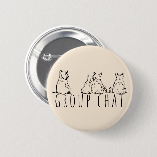 Group Chat Cute Bears Button (Vorne & Hinten)