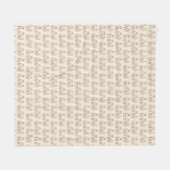 Group Chat Cute Bears Cream Fleecedecke (Vorderseite (Horizontal))