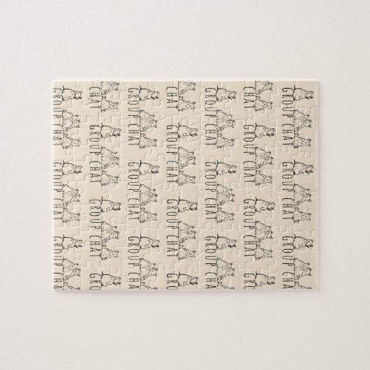 Group Chat Cute Bears Pattern Puzzle (Horizontal)