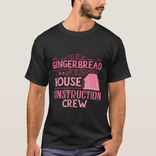 Group Gingerbread House Crew Weihnachten Cookie T-Shirt (Vorderseite)