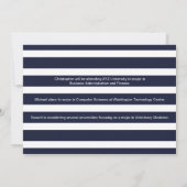 Group Graduation Party 3 Fotos Navy Blue Einladung (Rückseite)