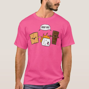 Group Hug Camping Campfire Chocolate Marshmallow S T-Shirt