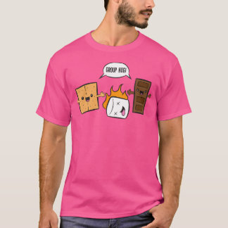 Group Hug Camping Campfire Chocolate Marshmallow S T-Shirt