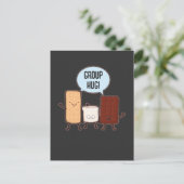Group Hug Chocolate Marshmallow Camping S'mores Postkarte (Stehend Vorderseite)