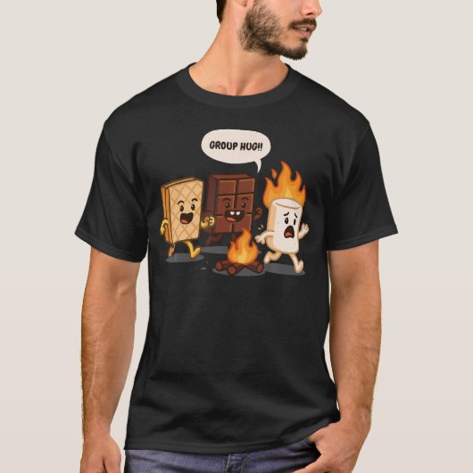 Group Hug Marshmallow Campfire Smores Camper Campi T-Shirt (Vorderseite)