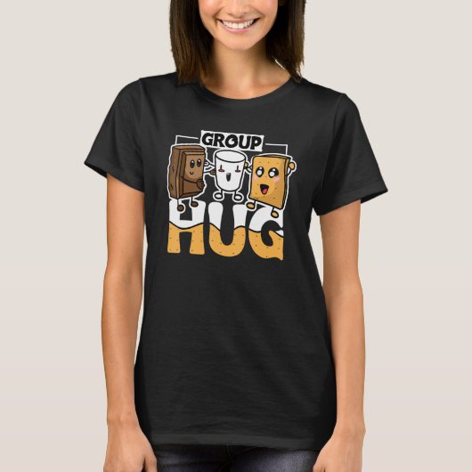 Group Hug Smores Camping Marshmallow Design for Ca T-Shirt (Vorderseite)