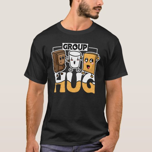 Group Hug Smores Camping Marshmallow Design for Ca T-Shirt (Vorderseite)