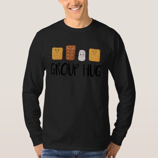 Group Hug S'mores Marshmallow Camping Campfire Smo T-Shirt (Vorderseite)