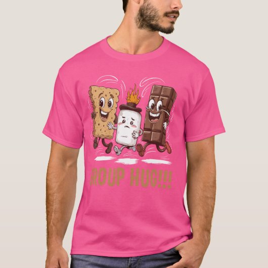 Group Hug S'mores Marshmallow Chocolate Camping Ca T-Shirt (Vorderseite)