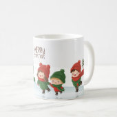 Group of Ice Skating Children at Christmas Kaffeetasse (VorderseiteRechts)