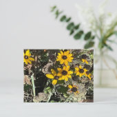 Group of Yellow Flowers Postcard Postkarte (Stehend Vorderseite)