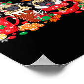 Group Santa Reindeer Pugs In Coffee C Christmas Poster (Ecke)