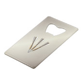 Grouped Dart Design Geldbeutel Flaschenöffner (Rückseite Schrägansicht)