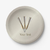 Grouped Dart Design Pappteller (Vorderseite)