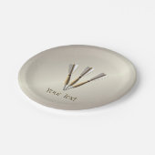 Grouped Dart Design Pappteller (Schrägansicht)