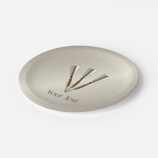 Grouped Dart Design Pappteller (Schrägansicht)