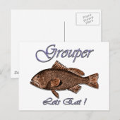 Grouper essen wir postkarte (Vorne/Hinten)