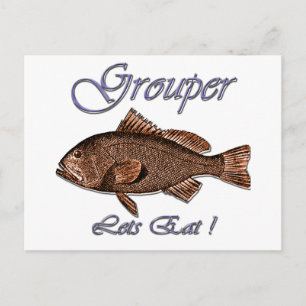 Grouper essen wir postkarte