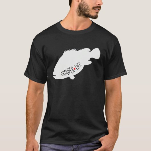 Grouper Life Saltwater Fishing T-Shirt (Vorderseite)