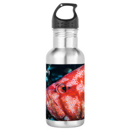 Grouper und Cleaner Shrimp Edelstahlflasche