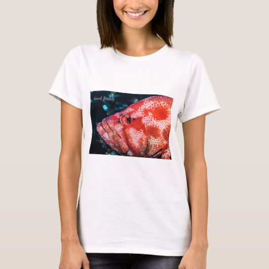 Grouper und Cleaner Shrimp T-Shirt (Vorderseite)