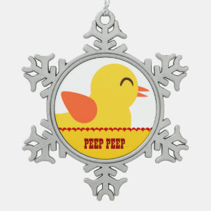 GROUPON Foto-Hinterhof-Huhn-Liebhaber V02E Schneeflocken Zinn-Ornament