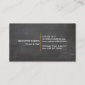 Groupon Kitchen Collage auf Chalkboard Hintergrund Visitenkarte (Rückseite)