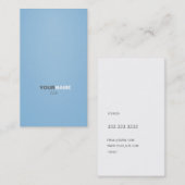 Groupon moderner Schriftart friedvolles Blau Visitenkarte (Vorne/Hinten)