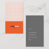 Groupon modernes elegantes orange Muster Visitenkarte (Vorne/Hinten)