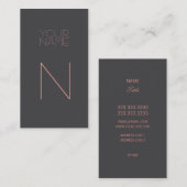 Groupon modernes graues Rosa Visitenkarte (Vorne/Hinten)