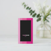 Groupon rosa Steigung Striped Visitenkarte (Stehend Vorderseite)