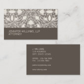 Groupon Taupe Damask Anwaltskarte Visitenkarte (Vorne/Hinten)