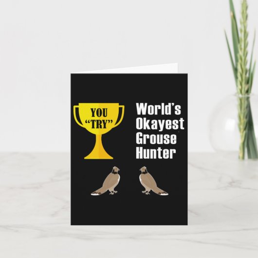 Grouse Junting Gift - Funny Tokest Hunter Karte (Vorderseite)