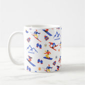 Grouse Mountain Vancouver Ski Snowboard Muster Kaffeetasse (Links)