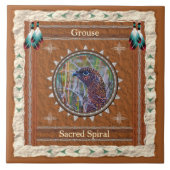 Grouse - Sacred Spiral Ceramic Tile Fliese (Vorderseite)
