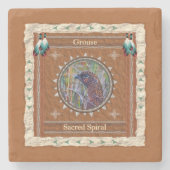 Grouse - Sacred Spiral Marmor Untersetzer (Vorderseite)