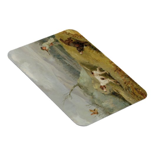 Grouse Shooting (Öl auf Leinwand) Magnet (Rechte Seite)