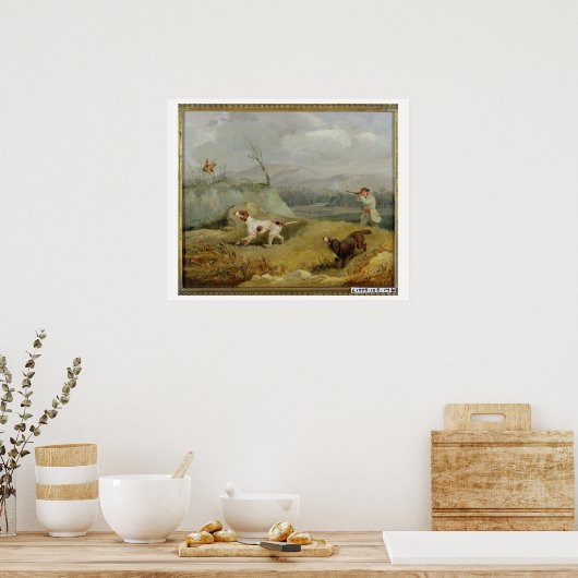 Grouse Shooting (Öl auf Leinwand) Poster (Küche)