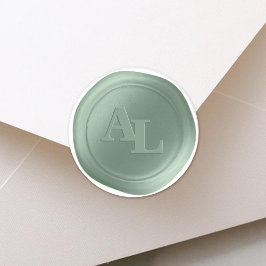 Grove Green Siegel Monogram Wedding Stickers