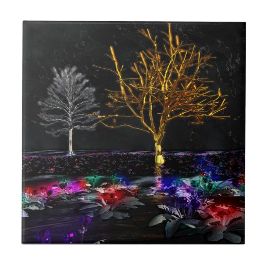 Grove of Living Gems Decorative Tile Fliese (Vorderseite)
