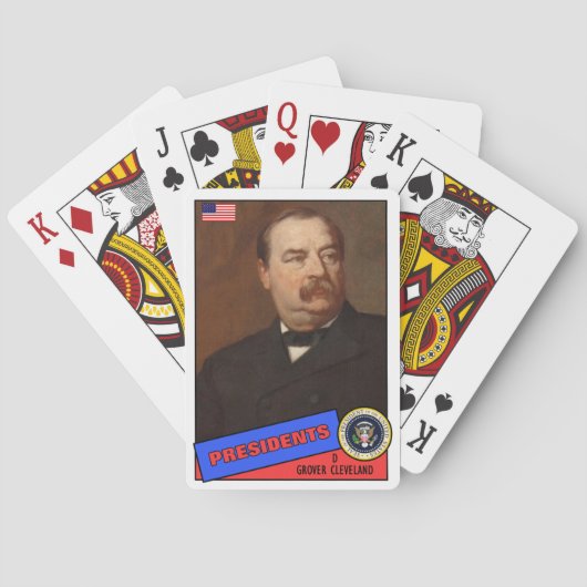 Grover Cleveland Baseball Card Spielkarten (Rückseite)